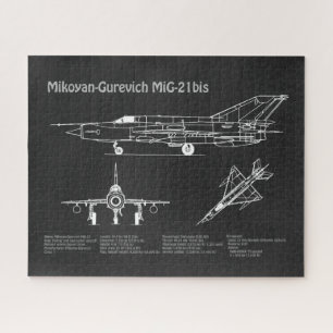 Puzzle MiG-21 bis - Planes de diseño aéreo PD