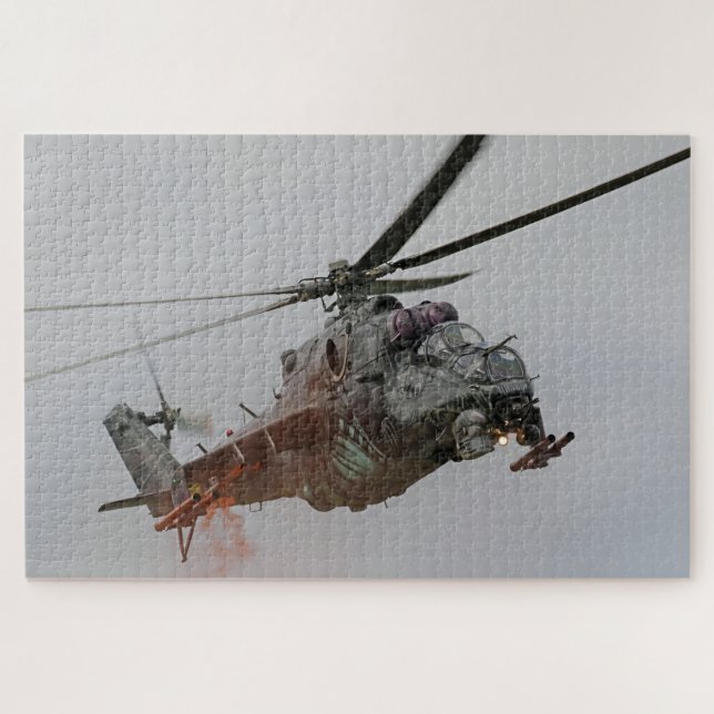 Puzzle Mil Mi-24 Hind - Icónico helicóptero de ataque (Horizontal)