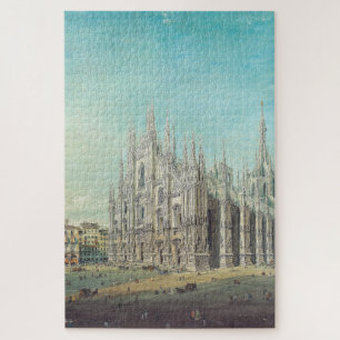 Puzzle Milán Piazza del Duomo años 1850 por Carlo Bossoli