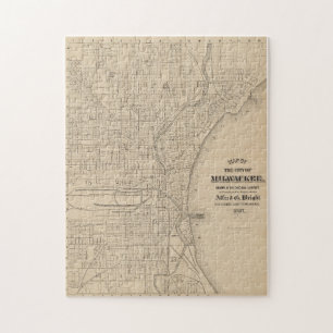 Puzzle Milwaukee de época, Mapa de Wisconsin