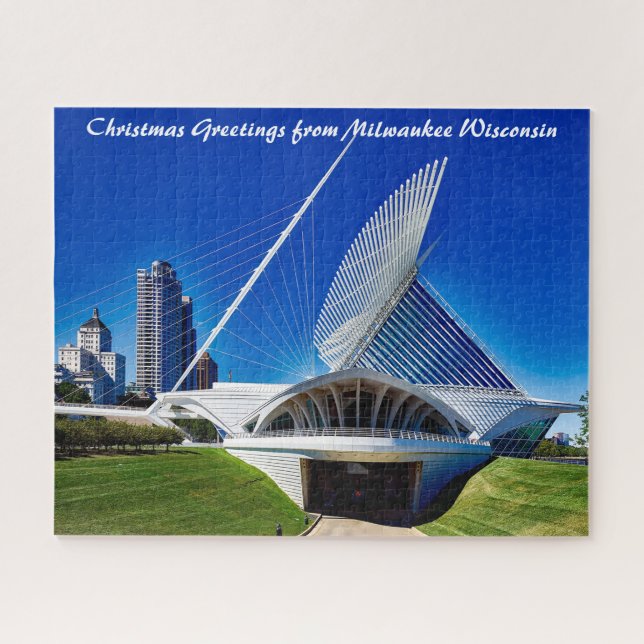 Puzzle Milwaukee Wisconsin. Saludos de Navidad (Horizontal)