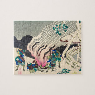 Puzzle Minamoto no Muneyuki Ason por Katsushika Hokusai