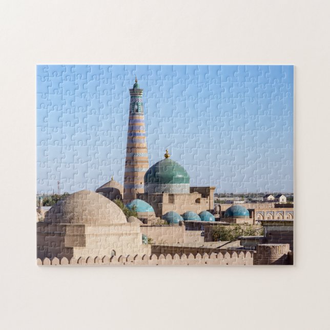 Puzzle Minarete y mezquita Islam Khodja - Khiva, Uzbekist (Horizontal)