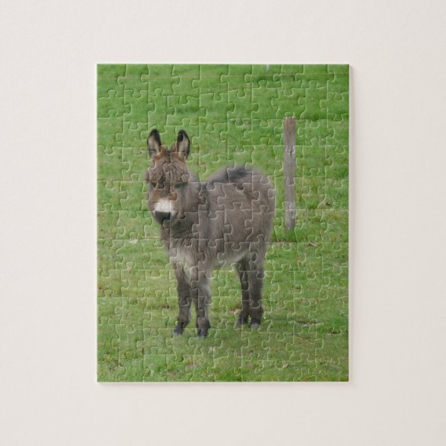 Puzzle Mini burro en un prado (Vertical)