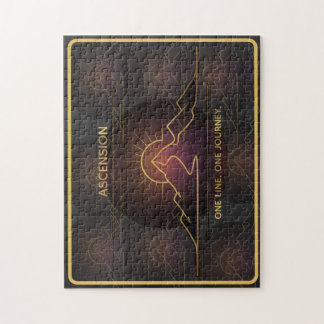 Puzzle Minimal One-Stroke Mountain Ridge | Sunrise Line