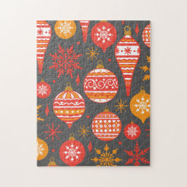 Puzzle Minimalist Christmas Aesthetic Pattern - Holiday