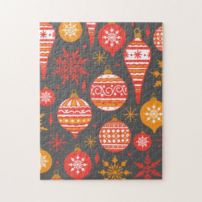 Puzzle Minimalist Christmas Aesthetic Pattern - Holiday  (Vertical)