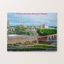 Puzzle Minneapolis Minnesota .Feliz Navidad