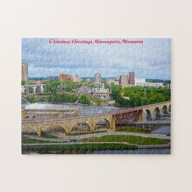 Puzzle Minneapolis Minnesota .Feliz Navidad (Horizontal)