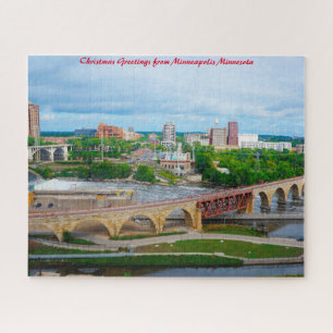 Puzzle Minneapolis Minnesota .Feliz Navidad