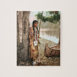 Puzzle Minnehaha 1897 Nativo Estadounidense Hiawatha Vint