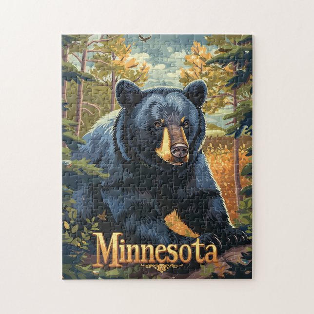 Puzzle Minnesota Black Bear (Vertical)