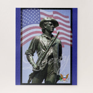 Puzzle Minuteman de la Libertad Patriótica con Emblema de