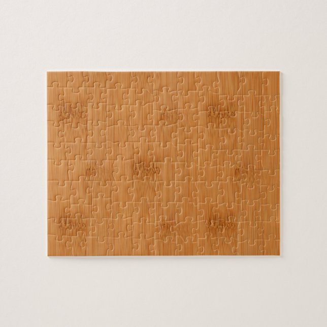 Puzzle Mirada de madera del grano de la tostada de bambú (Horizontal)