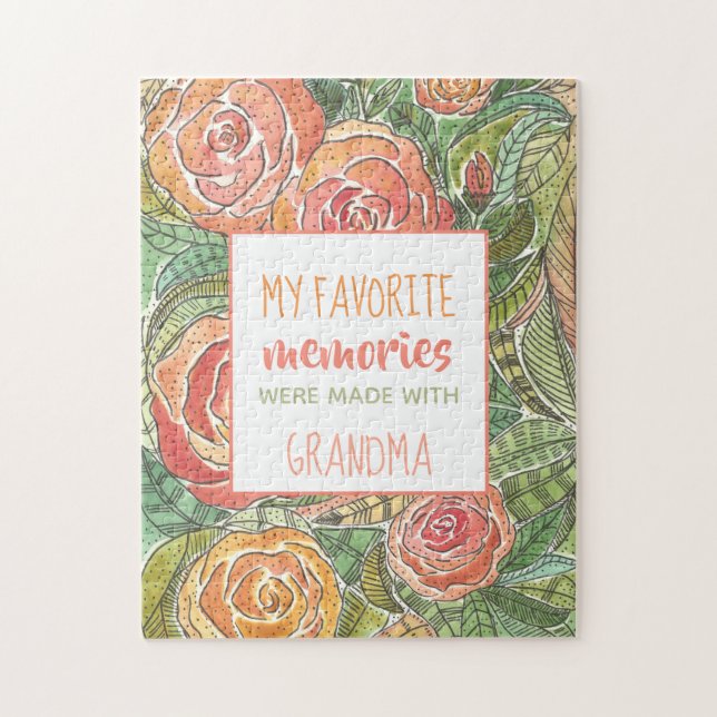 Puzzle Mis Recuerdos favoritos están con las rosas rosada (Vertical)