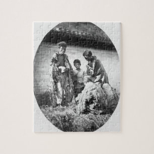 Puzzle Miseria en China, c.1875 (foto de b/w)