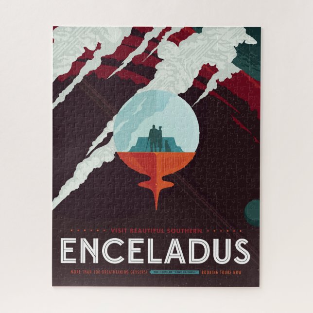 Puzzle Misión Retro Space Poster-Cassini A Saturno (Vertical)