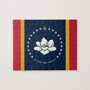Puzzle Mississippi Flag - New Magnolia Flag