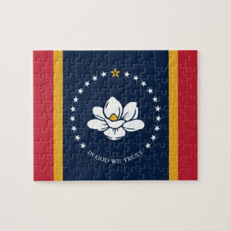 Puzzle Mississippi Flag - New Magnolia Flag