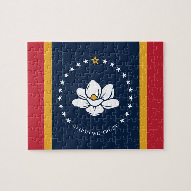 Puzzle Mississippi Flag - New Magnolia Flag (Horizontal)
