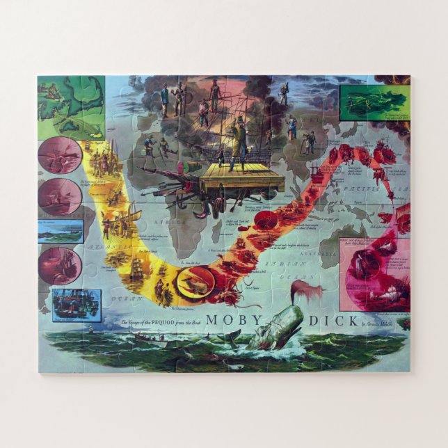 Puzzle Moby Dick Herman MelvilleEl viaje de Pequod (Horizontal)
