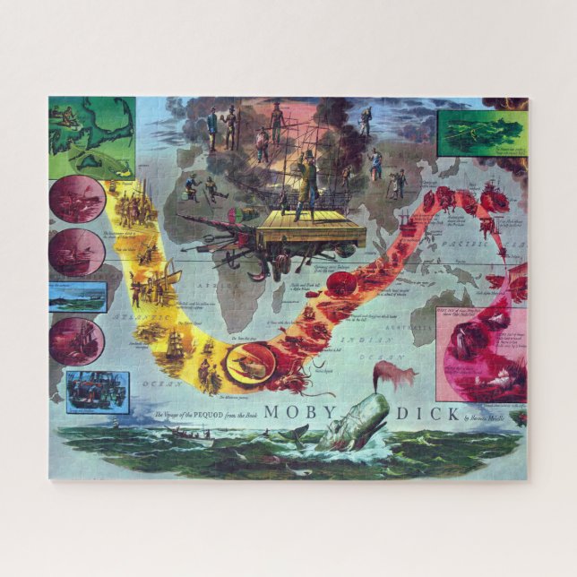 Puzzle Moby Dick Herman MelvilleEl viaje del Pequod (Horizontal)