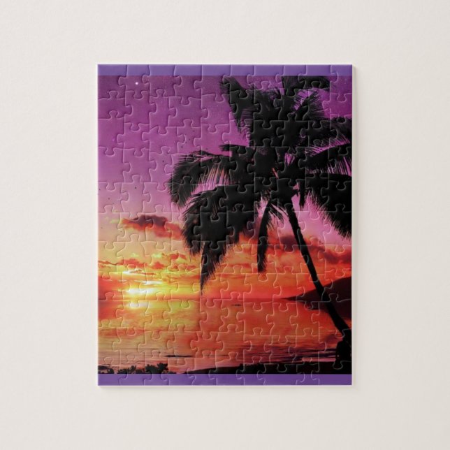 Puzzle Moda Bonito Escenario Tropical Sunset Beach (Vertical)