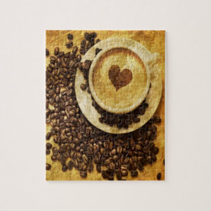Puzzle Moda Capuchino Java Café frijol Café Lover