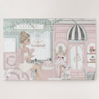 Moda Damas Ilustracion de acuarela de panadería fr