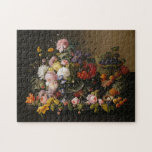 Puzzle Moda Flores barrocas y pintura de arte de vida<br><div class="desc">Hermosa pintura al óleo de flores vintage contemporánea y colorida.</div>