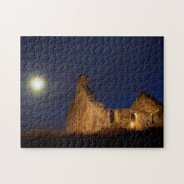 Puzzle Moda sobre ruinas de cabaña | Condado Galway, Irla (Horizontal)