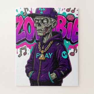 Puzzle Moda Urbana Zombie Gráfica - Esqueleto Hip Hop