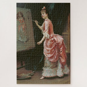 Puzzle Modelando travesuras (por Raimundo de Madrazo)