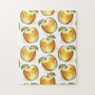 Puzzle Modelo con la manzana amarilla