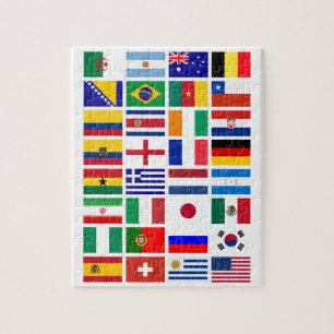 Puzzle Modelo de las banderas del FÚTBOL 2014