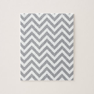 Puzzle Modelo de zigzag gris y blanco de Chevron
