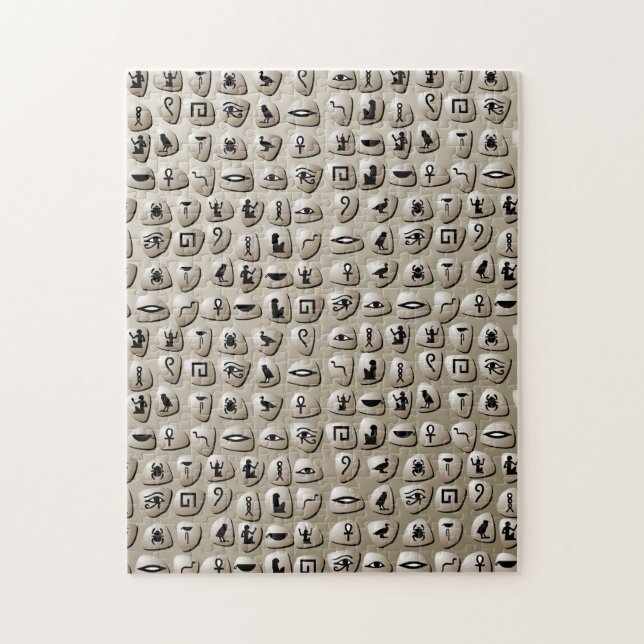 Puzzle Modelo egipcio de las piedras de los Hieroglyphics (Vertical)