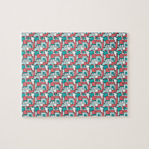 Puzzle Modelo retro del ladrillo