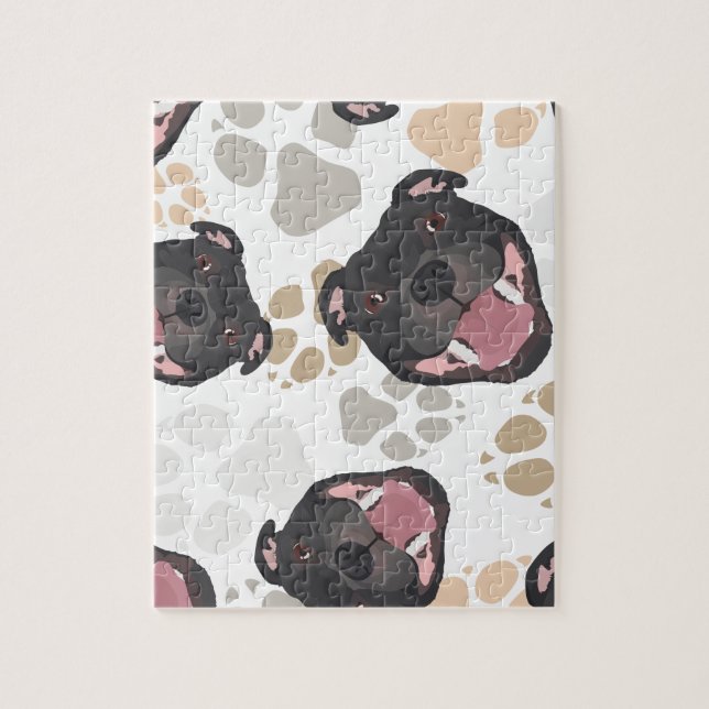 Puzzle Modelo Staffordshire bull terrier de las patas del (Vertical)