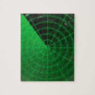 Puzzle modelo verde del radar