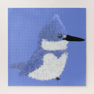 Puzzle Modern charming belted kingfisher