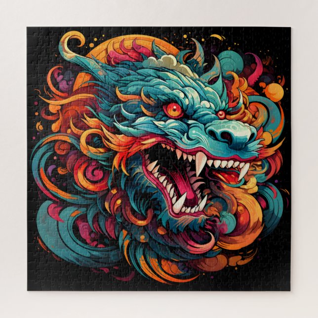 Puzzle Modern Oriental Dragon Majesty (Vertical)