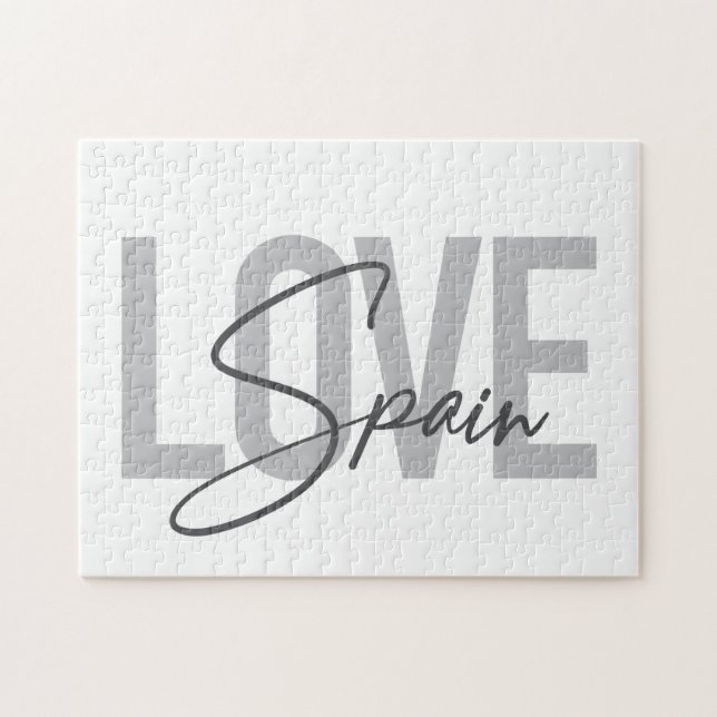 Puzzle Modern, simple, cool, urban design Love Spain (Horizontal)