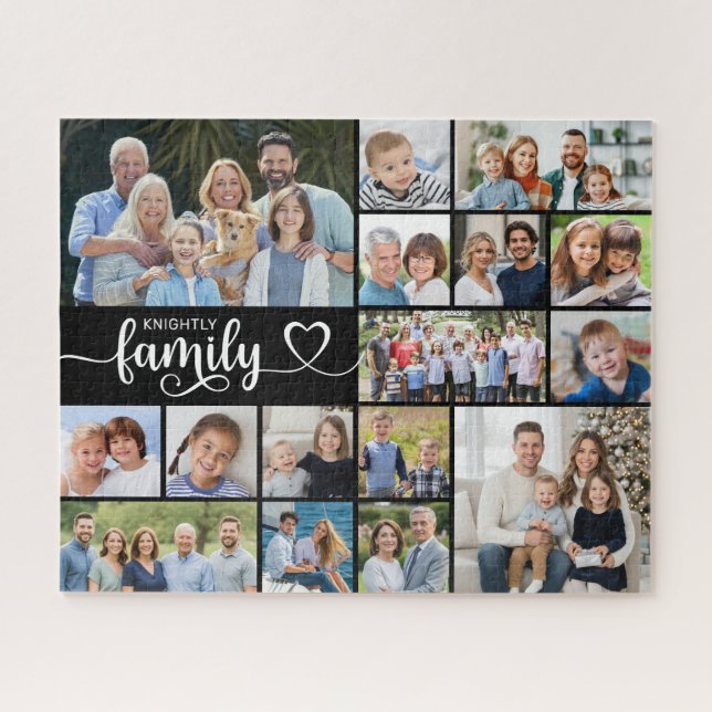 Puzzle Moderna FAMILIA Script 16 Collage de fotos tu colo (Horizontal)