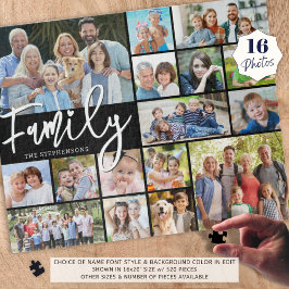 Puzzle Moderna FAMILIA Script 16 Collage de fotos tu colo
