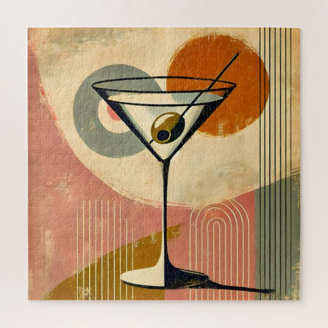 Puzzle Moderna Martini de Mid Century (Vertical)