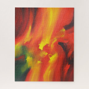 Puzzle Moderna pintura abstracta expresionista a la moda