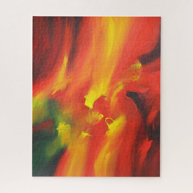 Puzzle Moderna pintura abstracta expresionista a la moda (Vertical)