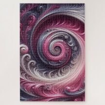 Moderno Abstracto Simple Remolino Rosa y Púrpura