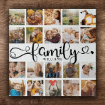 Puzzle Moderno guión familiar 20 Collage de fotos Moda di<br><div class="desc">Moderno rompecabezas de collage de fotos personalizados con espacio para 20 fotos alrededor de un guión moderno y rápido que lee FAMILIA y su nombre personalizado a continuación.</div>